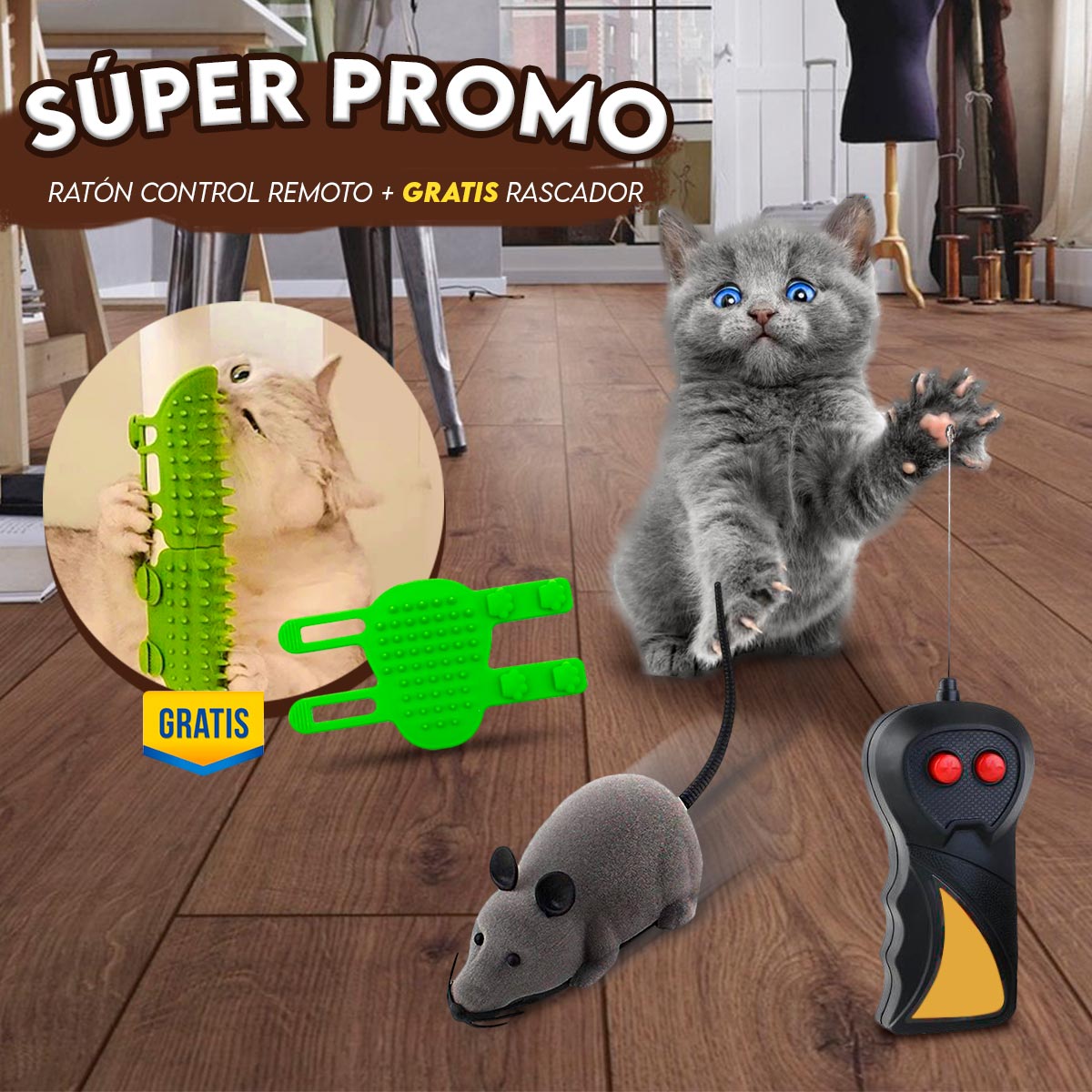 Miniatura 2 de Juguete Raton + GRATIS Rascador CFAT02